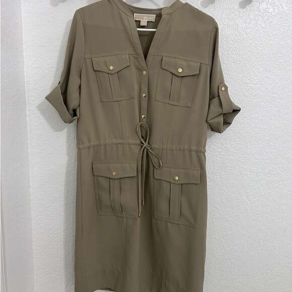 Michael Kors Dresses & Skirts - Michael Kors - MICHAEL Safari Shirt - Dress - Beige - Women's - S